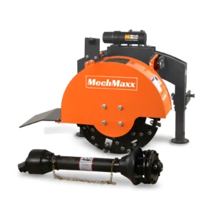 3 Point Hitch PTO Stump Grinder with 34 Carbide Teeth (PTO Shaft Included with Clutch), for 15-45HP Tractor, SG24