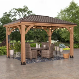 Backyard Discovery Cordova 14×10 Cedar Gazebo